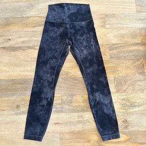 Lululemon Align High-Rise Pant 25”, Diamond Dye Pitch Grey Graphite Grey, Size 4